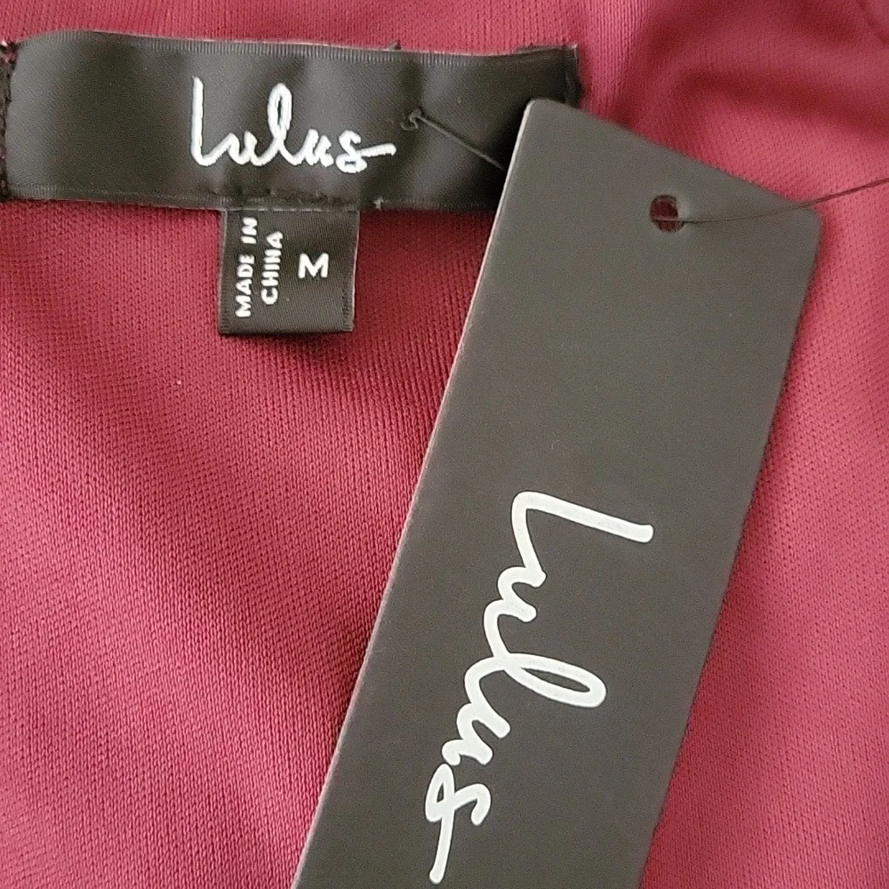 Lulus Tier to Enchant NWT Burgundy Long Sleeve Tiered Maxi Dress